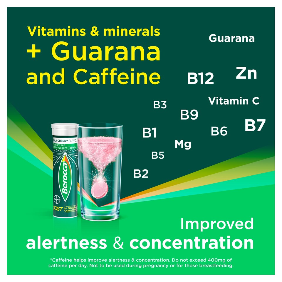 image 1 of Berocca Boost Effervescent Vitamin Energy Tablets with Acerola Cherry 20s