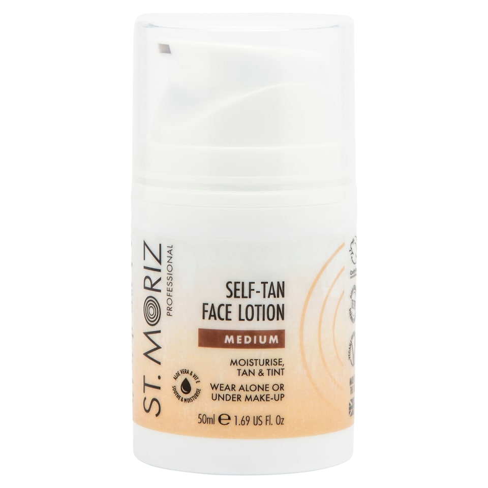 image 1 of St Moriz Professional Self Tan Face Lotion Medium 50ml 