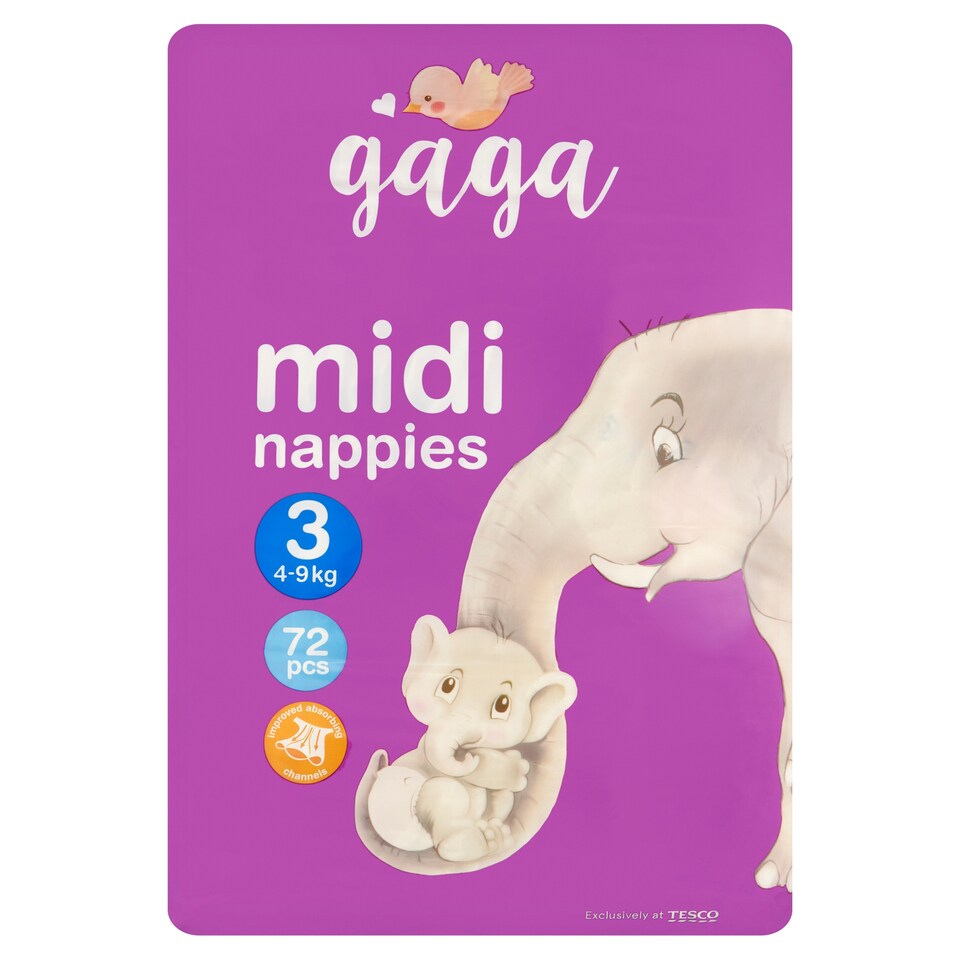 Gaga 3 Midi 4-9 kg pelenka 72 db  1. kép