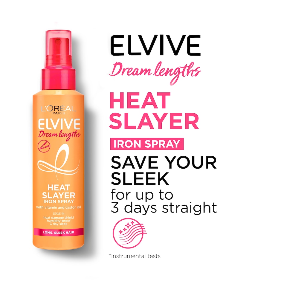image 1 of L'Oreal Paris Elvive Dream Lengths Heat Slayer Heat Protectant Spray 150ml