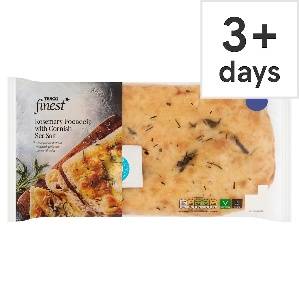 Tesco Finest Rosemary Focaccia with Cornish Sea Salt 280g