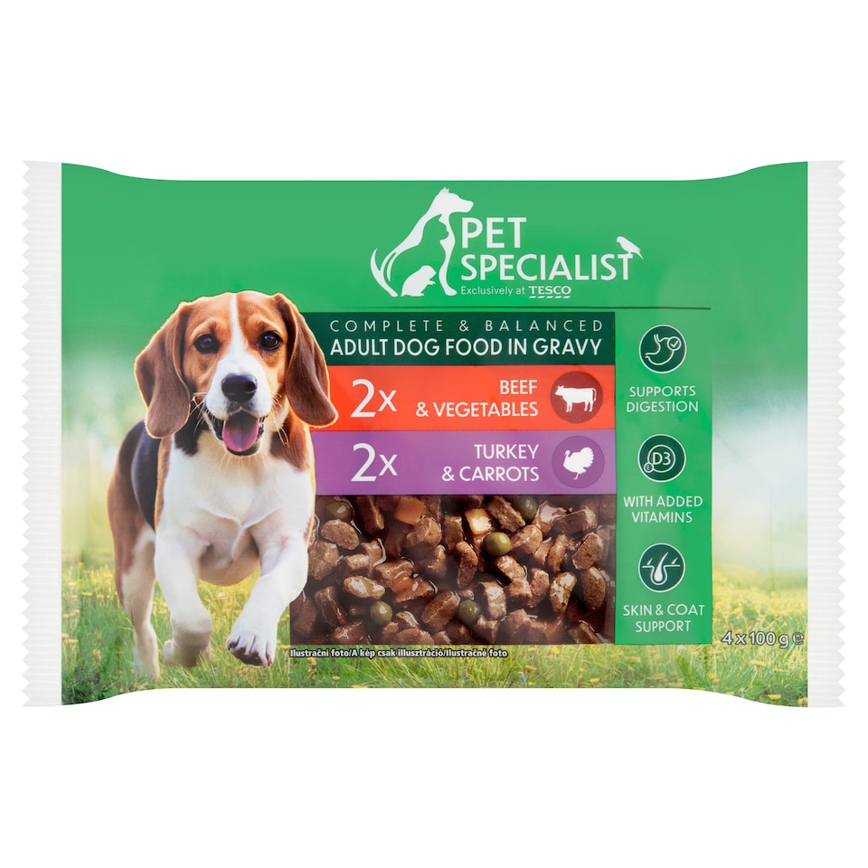 Pet Specialist Kousky v omáčce 4 x 100g (400g)