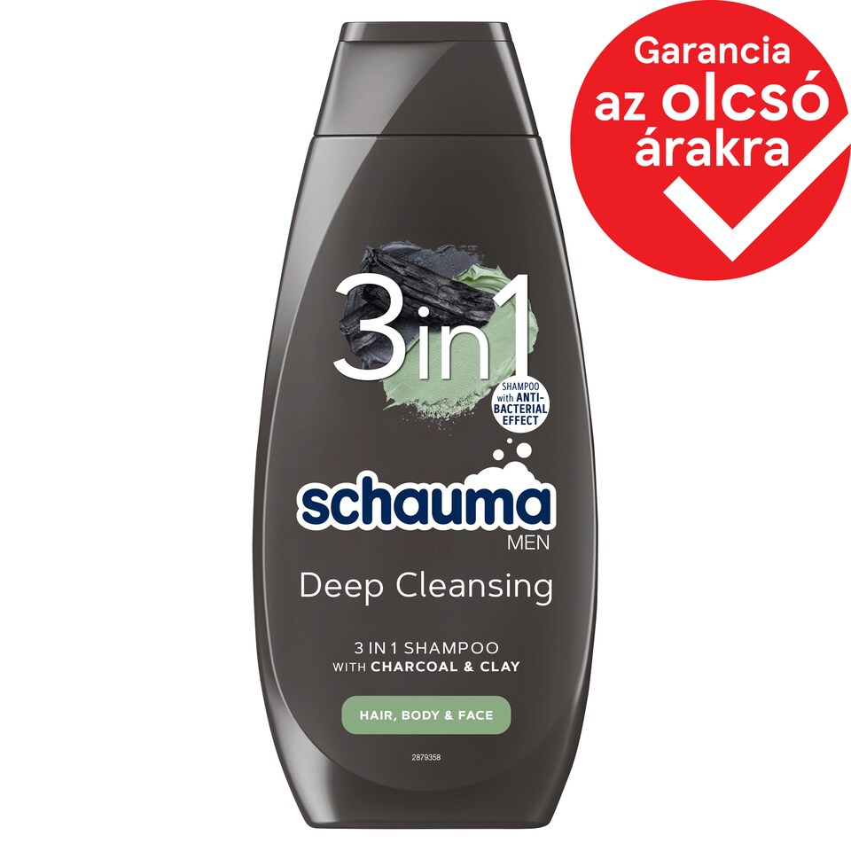 Schauma Men Naturals Shampoo 3in1 Charcoal 400 ml