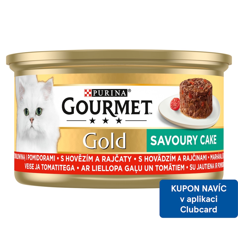 Obrázek 1 pro produkt Gourmet Gold Savoury Cake konzerva pro kočky hovězí 85g