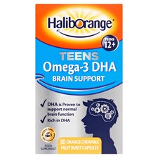Haliborange Teensense Omega-3 DHA Brain Support Fruit Burst Capsules 30s