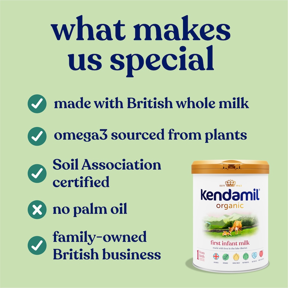 image 1 of Kendamil Organic First Infant Milk 1 From Birth 800g