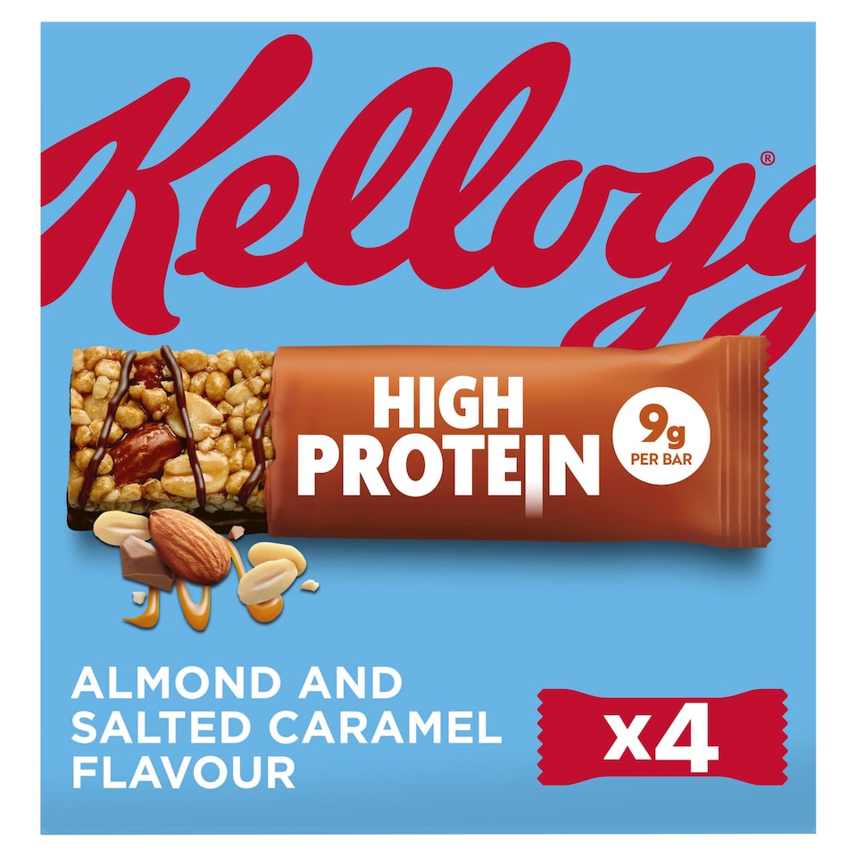 image 1 of Kellogg's High Protein Almond & Salted Caramel Flavour 4x35g