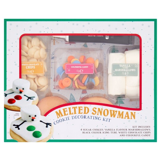 Melted Snowman Cookie Decorating Kit Tesco Groceries