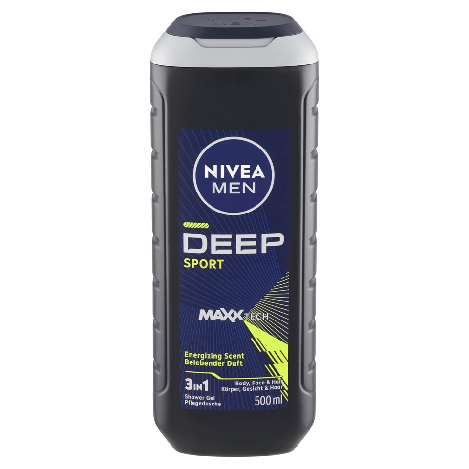 image 1 of Nivea Men Deep Sport 3 v 1 Shower Gel 500 ml