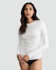image 2 of F&F Medium Warmth Long Sleeved Thermal Top in Cream