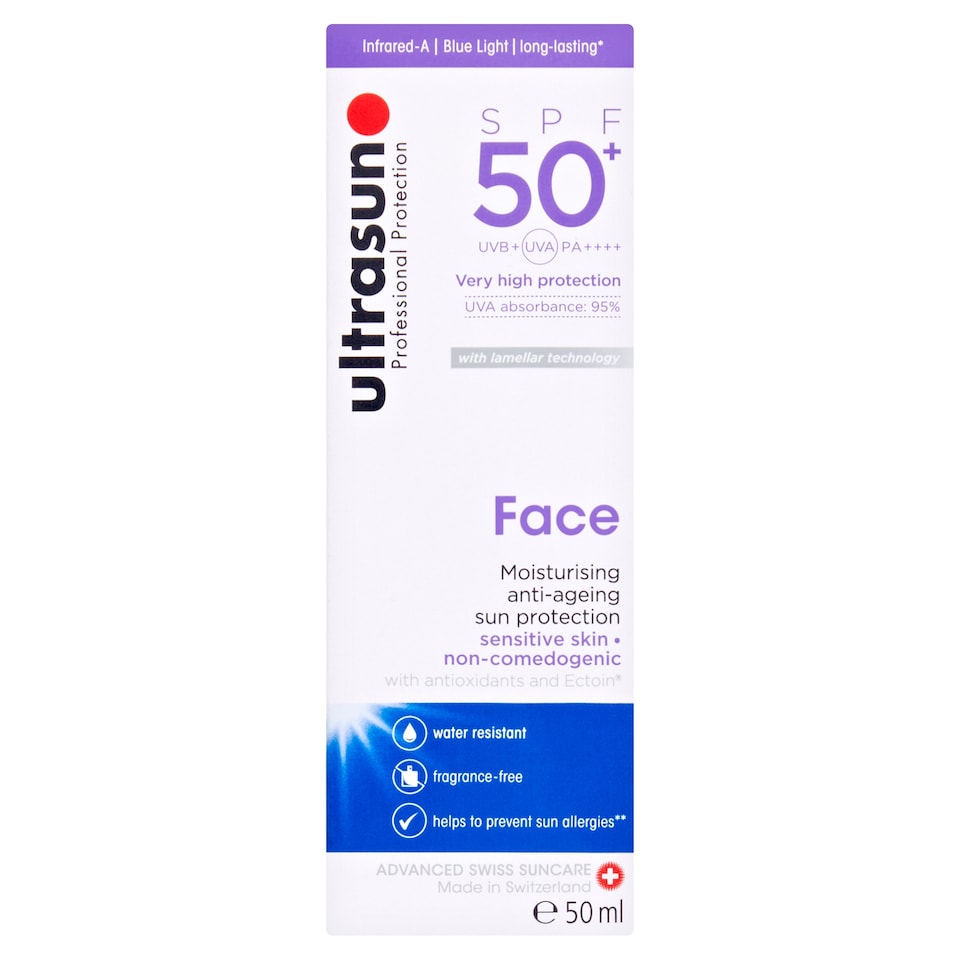 Ultrasun Face Anti-Aging Sensitive Spf50+ 50Ml