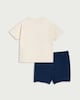 image 2 of F&F Baby Pure Cotton Happy Holidays T-shirt and Shorts Set in Multi
