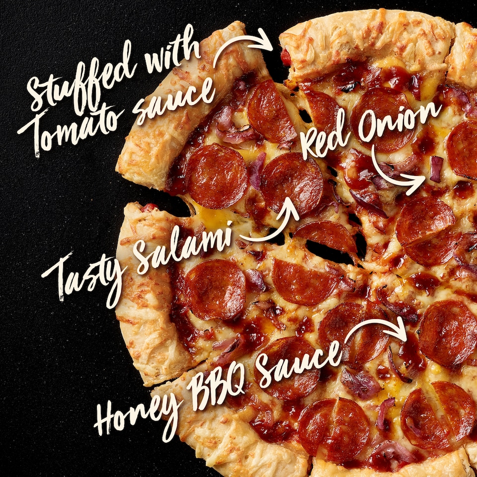 image 1 of Chicago Town Takeaway Pizza With Sweet Honey & Bbq Salami 635G