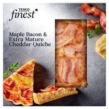 Tesco Finest Maple Bacon & Extra Mature Cheddar Quiche 420G