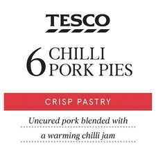 Tesco 6 Chilli Pork Pies 300G