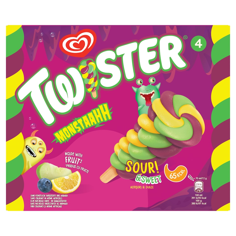 TWISTER Multipack Jégkrém Monstaahh 4 x 70 ml