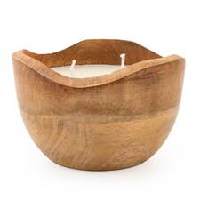 CANDLELIGHT ROUND WOODEN CANDLE 225G