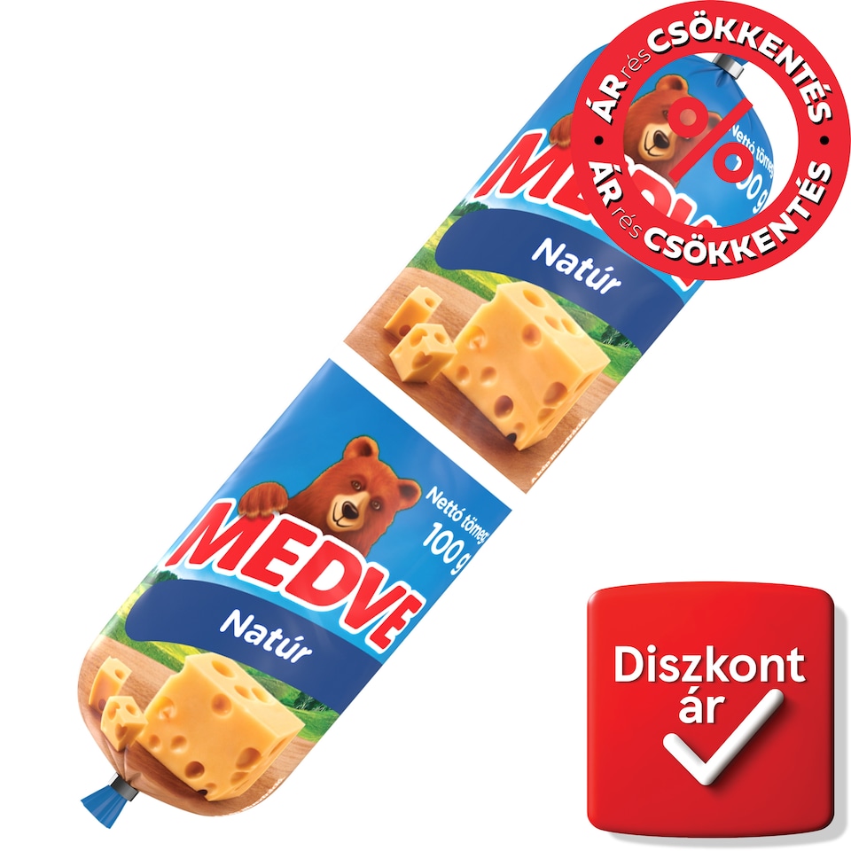 Medve natúr, kenhető, zsíros ömlesztett sajt 100 g