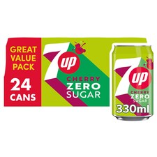 7Up Zero Cherry 24 x 330ml Can 