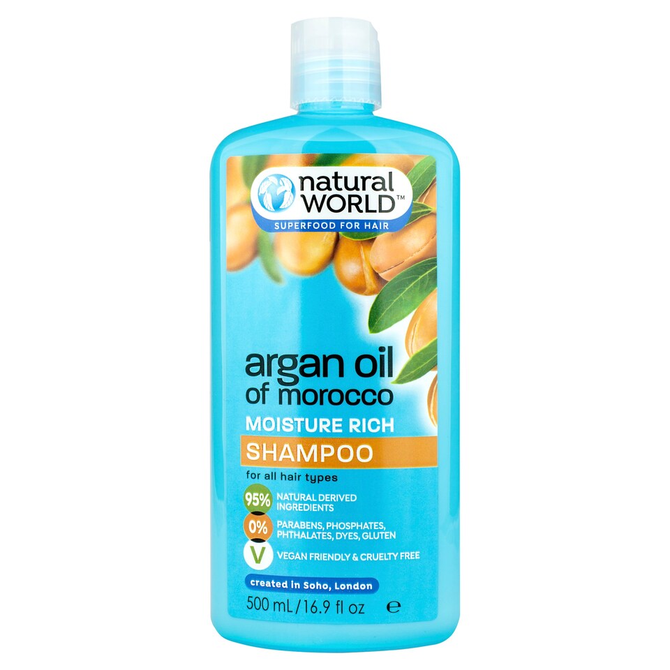 Natural World Argan Oil Shampoo 500Ml