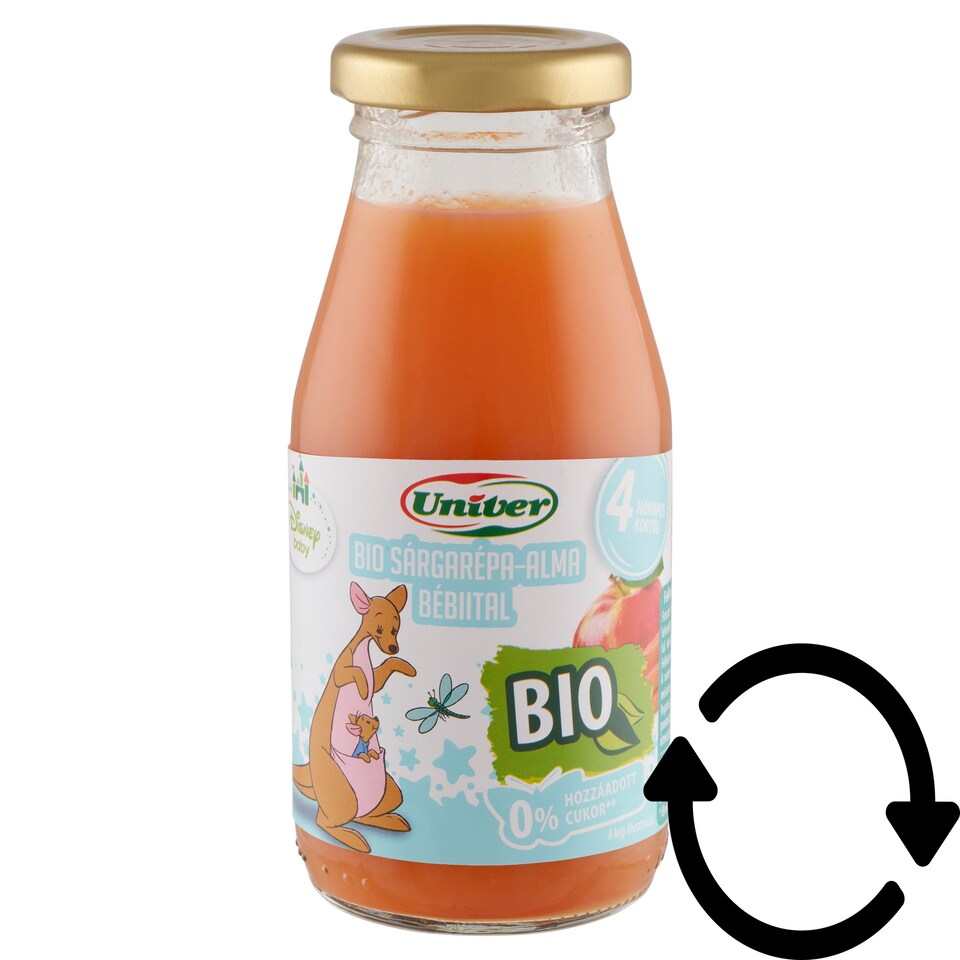 Univer Disney Baby bio sárgarépa-alma bébiital 4 hónapos kortól 200 ml
