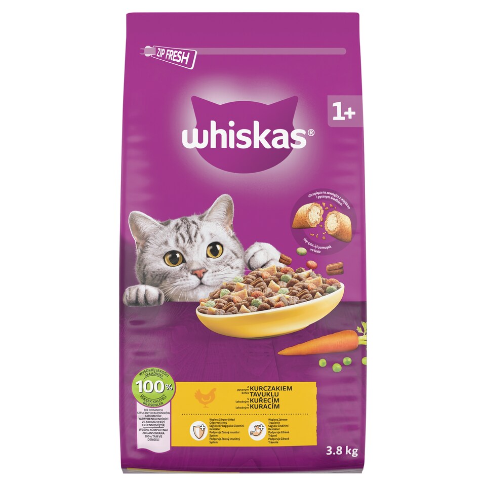 Whiskas 1+ with Delicious Chicken 3.8 kg