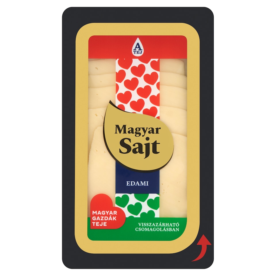 Magyar Sajt zsíros, félkemény, szeletelt edami sajt 125 g  1. kép