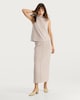 image 2 of F&F Seam Detail Roll Neck Sleeveless Co-ord Top in Cream