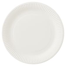 Tesco Paper Plates White 23Cm 50 Pack