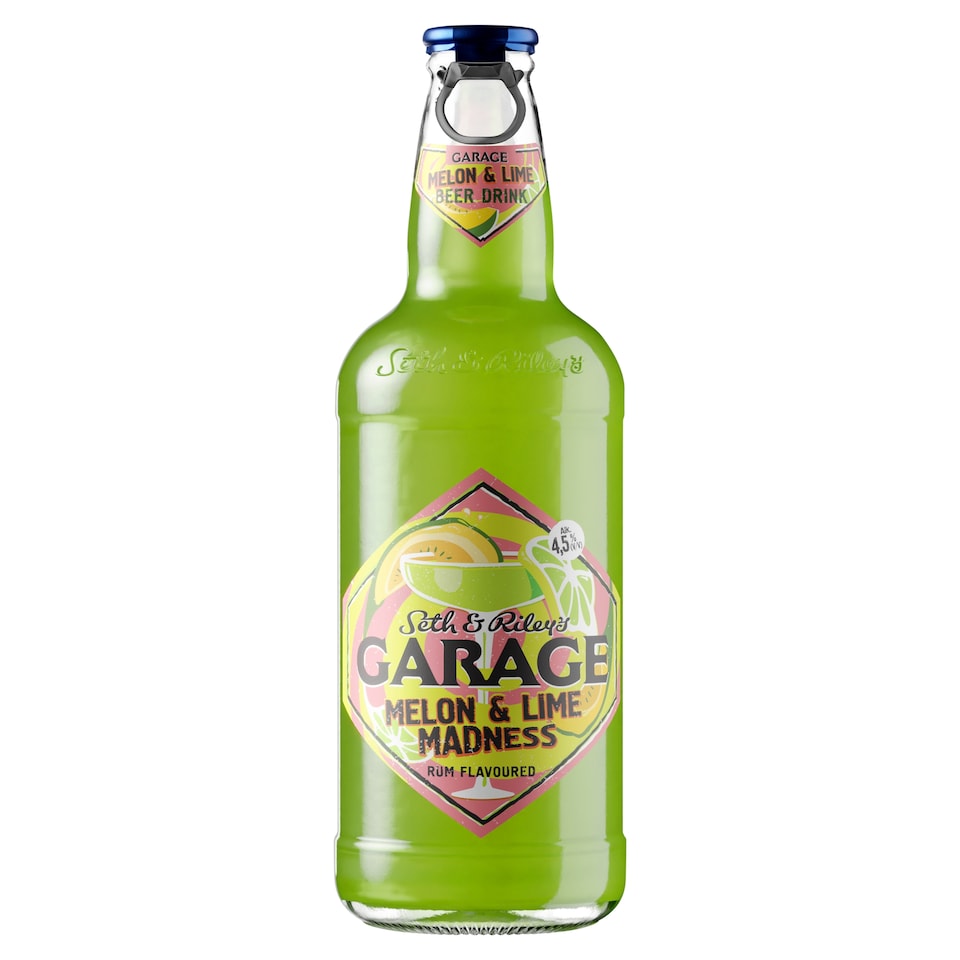 Garage Melon & Lime Madness sárgadinnye és lime ízesítésű ízesített maláta sör rummal 4,5% 400 ml