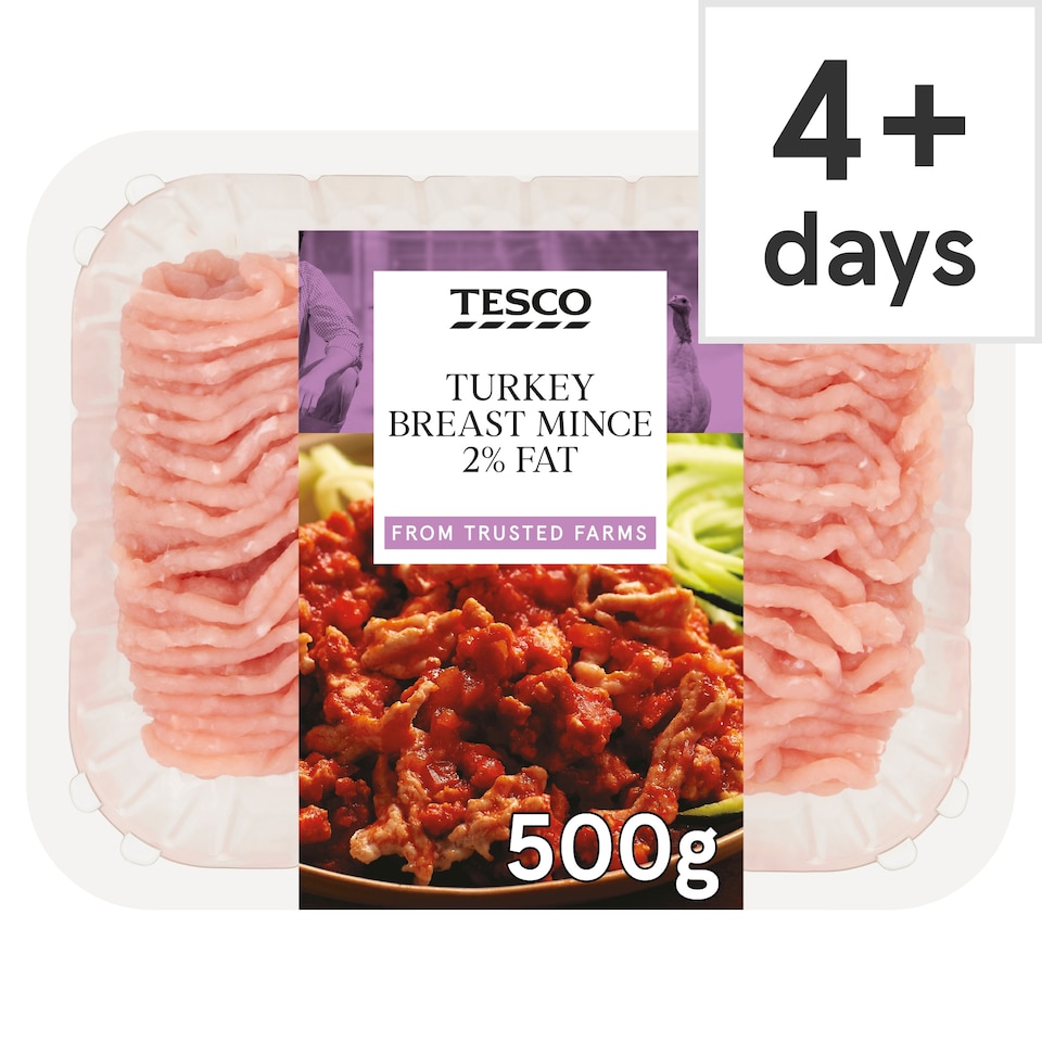 Tesco British Turkey Breast Mince 2% Fat 500G