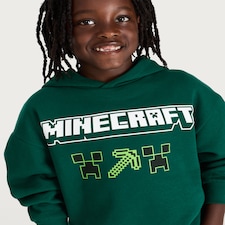 Minecraft Cotton Rich Creeper Hoodie in Green