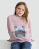 image 1 of Stranger Things Cotton Rich Slogan Sweatshirt in Pink