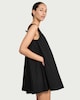 image 1 of F&F Pure Cotton Broderie Scoop Neck Sleeveless Dress in Black