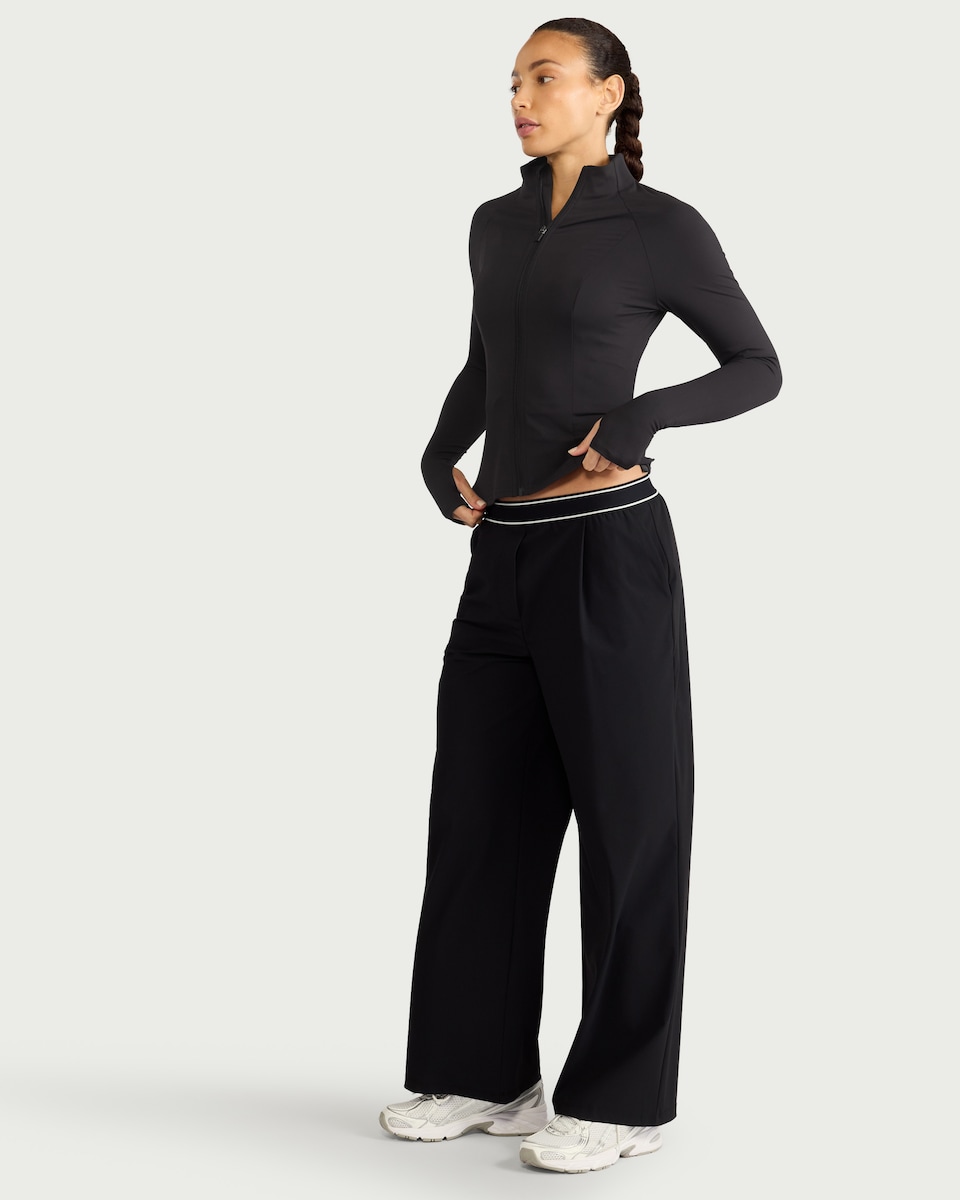 image 1 of F&F Active EVERYHOUR Zip Up Jacket in Black