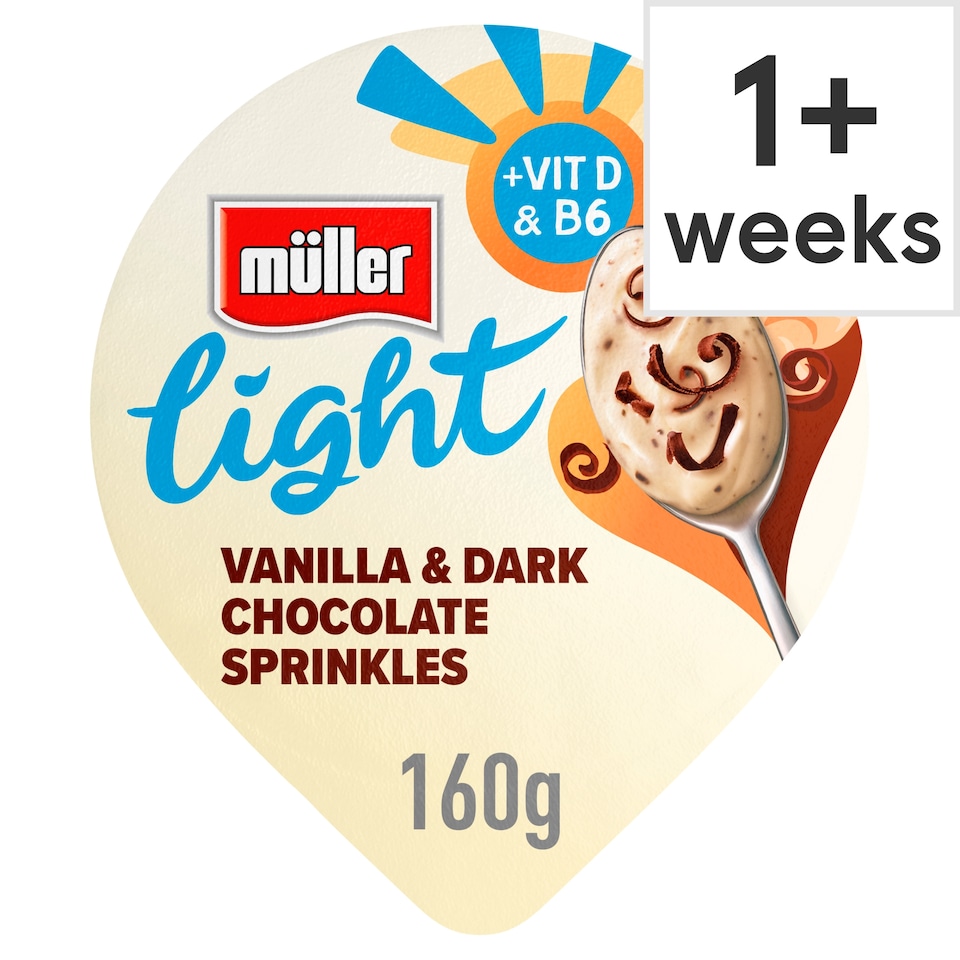image 1 of Muller Light Vanilla Dark Chocolate Yogurt 160G