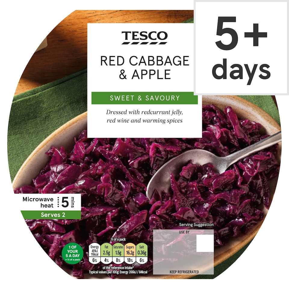 Tesco Red Cabbage & Apple 300G