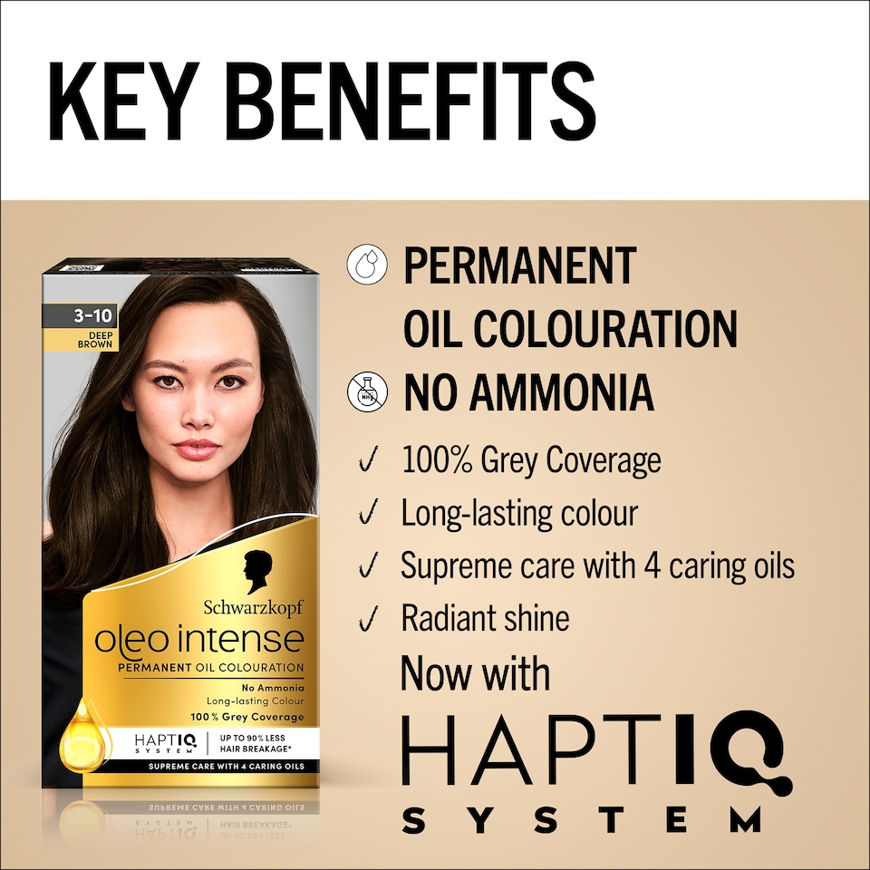 image 1 of Schwarzkopf Oleo Intense Permanent Oil Colouration - Deep Brown 3-10