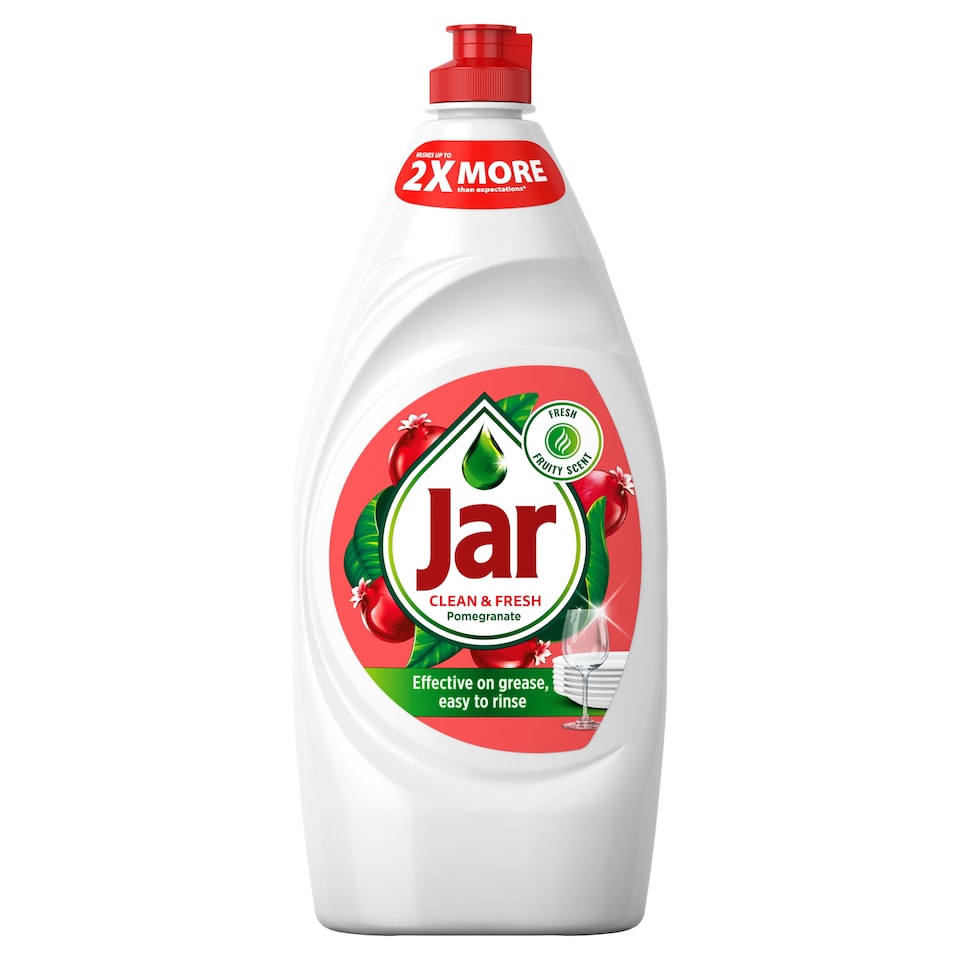 Jar Clean & Fresh Pomegranate &Honeysuckle Tekutý Prostředek Na Mytí Nádobí Pro Zářivou Čistotu900ml