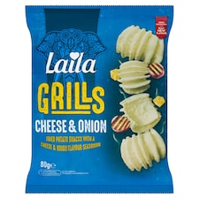 Laila Cheese & Onion Crispy Potato Grills 80g