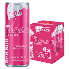 Red Bull The Peach Edition White Peach Energy drink 4x250ml