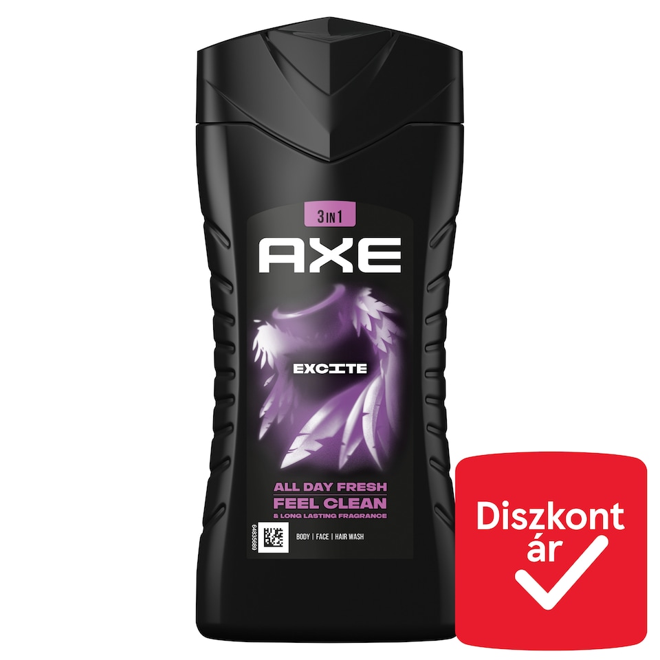 AXE Excite 3 in 1 tusfürdő testre, arcra, hajra 250 ml