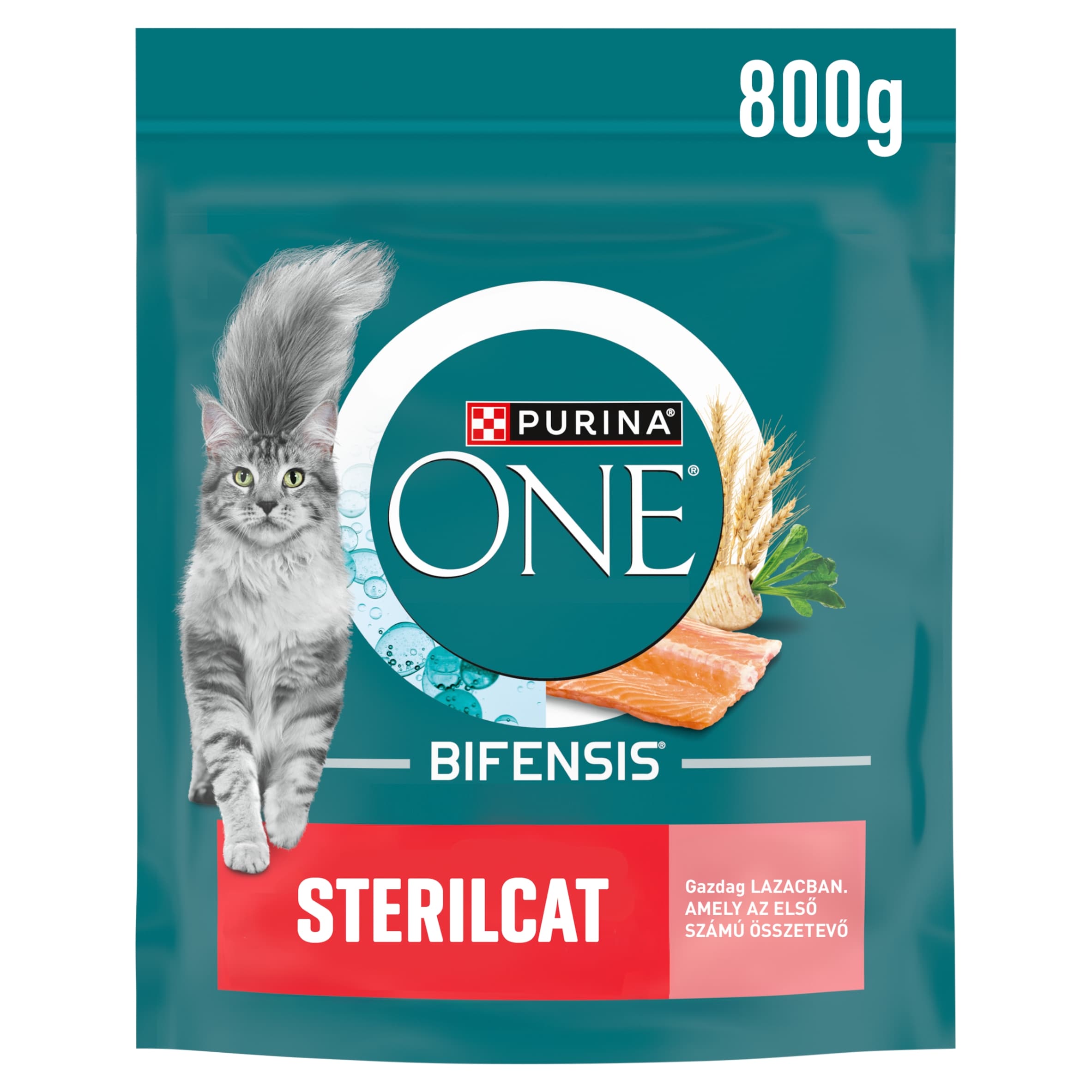 Hungary product data sample: Purina One Sterilcat lazacban gazdag száraz macskaeledel 800 g