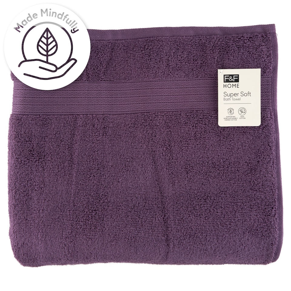 F&F Home Purple Supersoft törölköző 70 cm x 127 cm