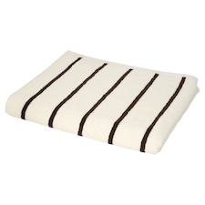 F&F Home Ecru Stripe Bath Sheet Towel