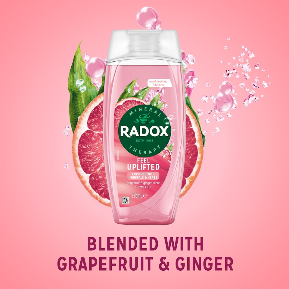 image 1 of Radox Grapefruit & Ginger Feel Uplifted Shower Gel Body Wash 225ml