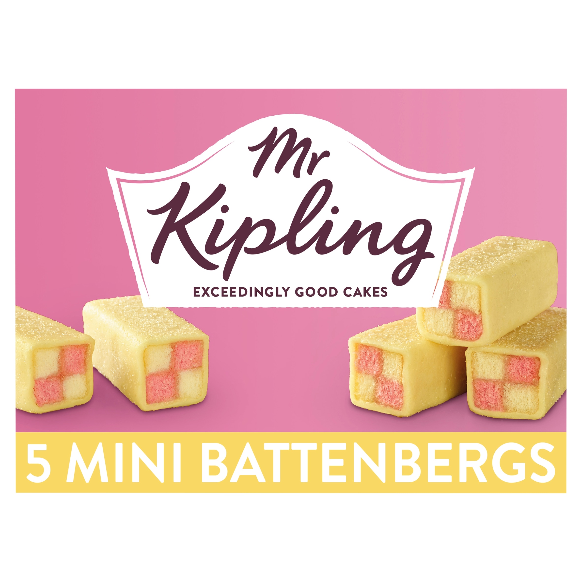 Mr Kipling Mini Battenbergs Cakes 5 Pack