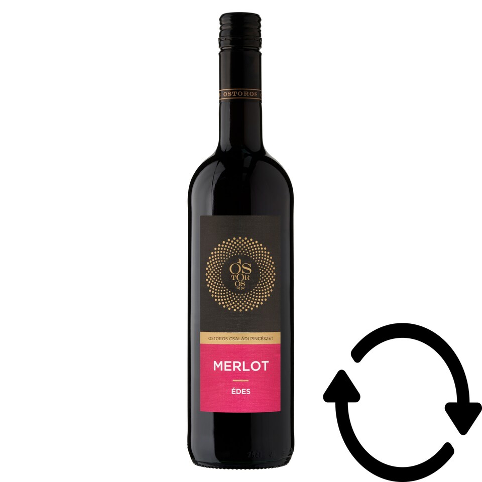 Ostorosbor Felső-Magyarországi Merlot édes vörösbor 12% 750 ml  1. kép