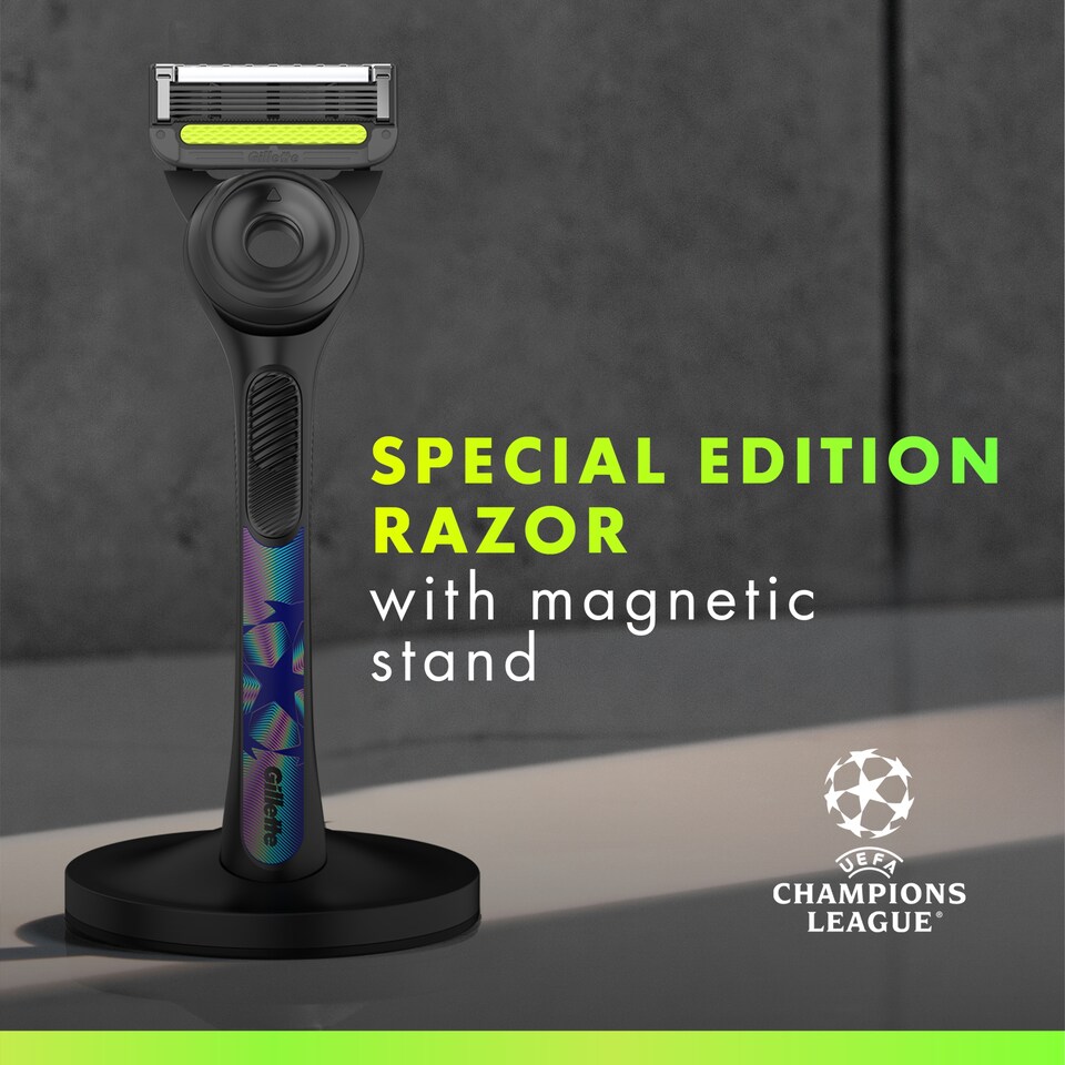 image 1 of Gillette Labs Mens Razor with Magnetic Stand Champion Gold Edition