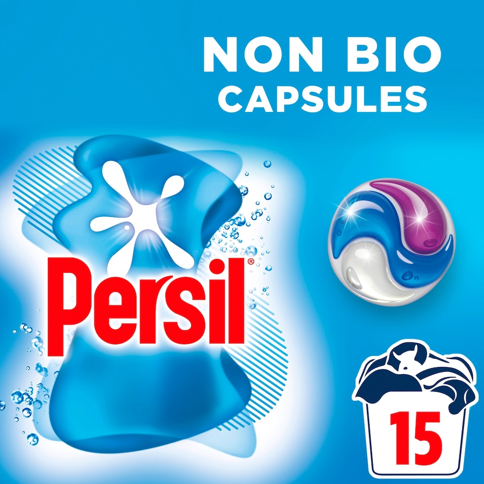 image 1 of Persil Non Biological 3In1 Capsules 15 Washes 316.5G